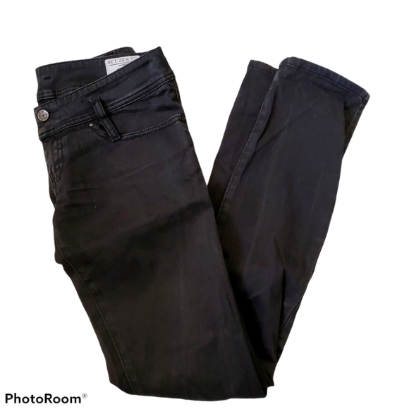Diesel matic black coated denim straight jeans w27